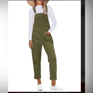 Olive Green Women's Overalls